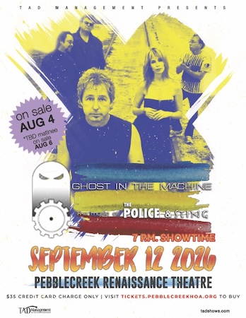 Ghost in the Machine - Tribute to The Police/Sting - Sept. 12, 2026 - 7 p.m.